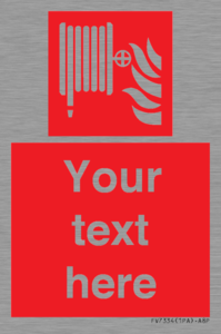 Custom Fire hose reel Sign